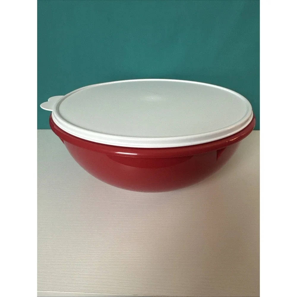 Tupperware Fix n mix Bowl 26 Cup Vintage Collection Red Cake Bowl New 6.2L